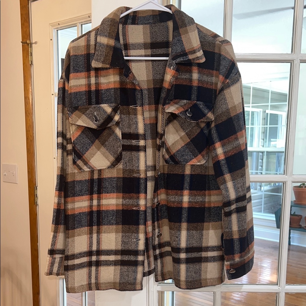 Plaid Button-Up Women's Top